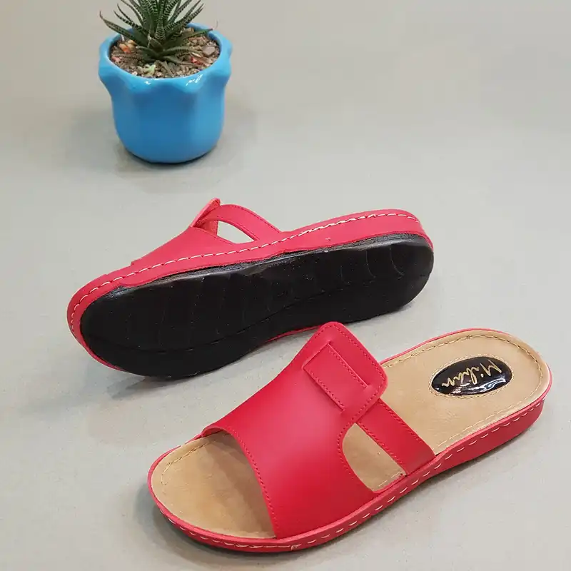 دمپایی زنانه مدل طبی کد 019 رنگ قرمز