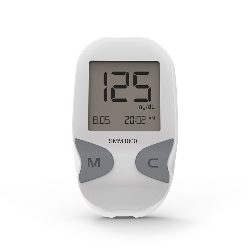 دستگاه تست قند خون دیابان مدل  SMM 1000 به همراه نوار تست قند خون مجموعه 2 عددی