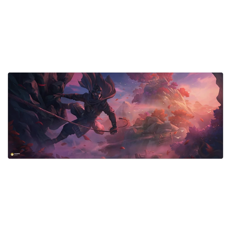 ماوس پد هومرو مدل HX188 طرح Ghost of Tsushima سایز 40x100 سانتی‌متر