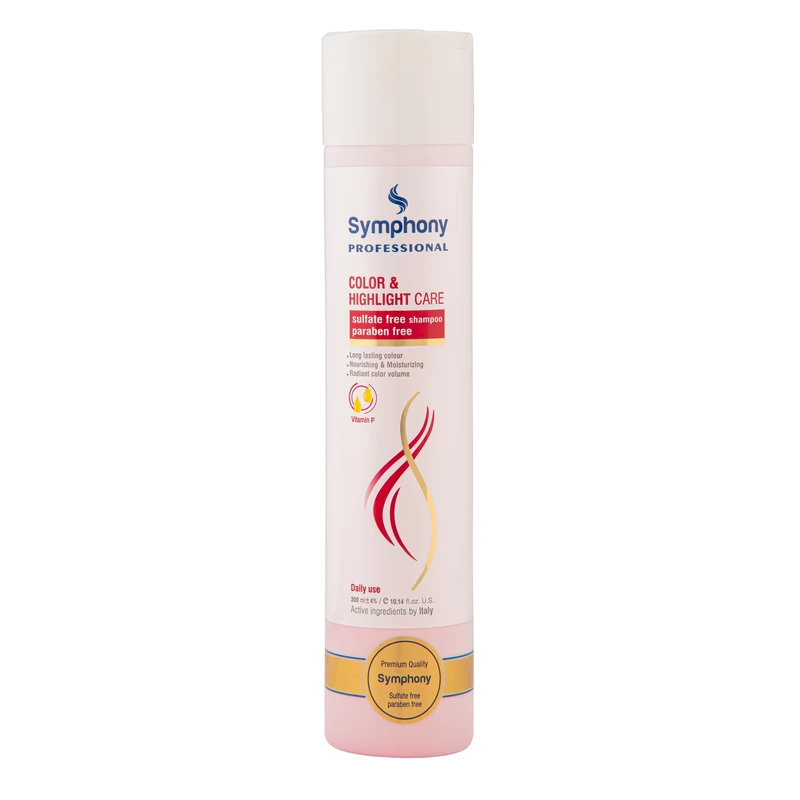 شامپو تثبیت کننده رنگ مو سیمفونی مدل Color & Highlight حجم 300 میلی لیتر