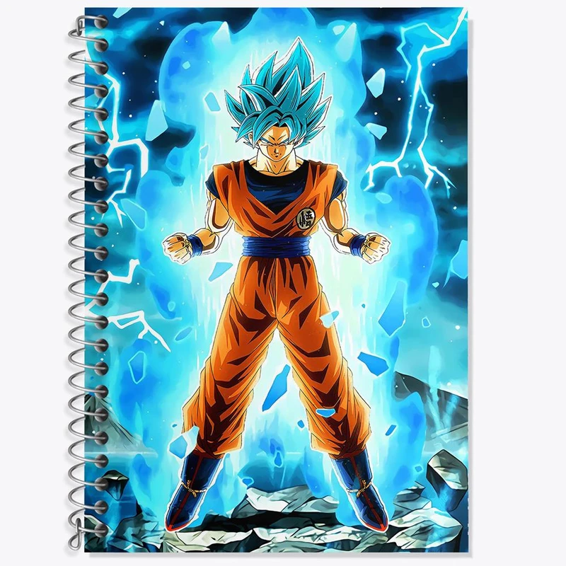 دفتر زبان 50 برگ خندالو مدل سه خط طرح انیمه دراگون بال Dragon Ball کد 4936