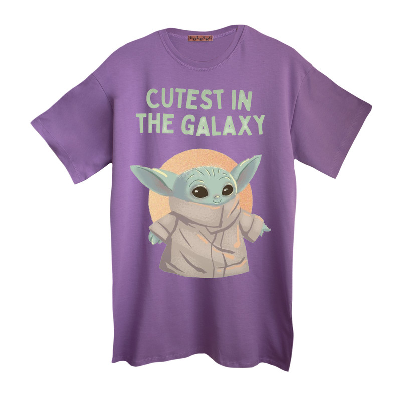 تی شرت آستین کوتاه زنانه مدل بیبی یودا