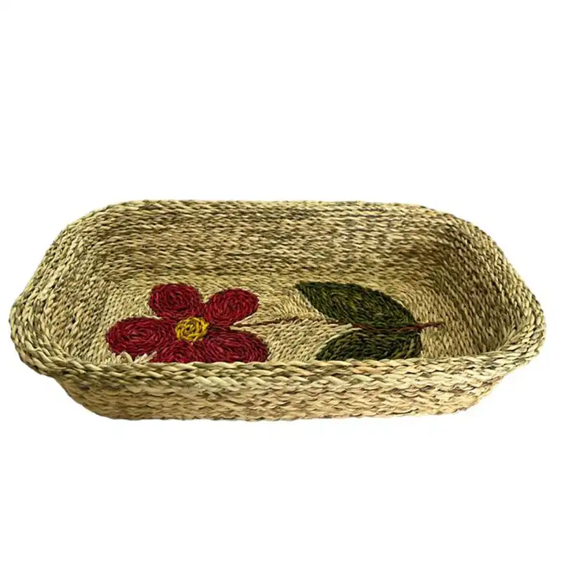 ظرف حصیری مدل گلی کد 123