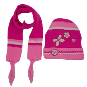 ست کلاه و شال گردن دخترانه مدل KP1014-006