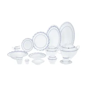 سرویس غذاخوری 103 پارچه چینی زرین ایران سری نئوکلاسیک مدل فرانسیس درجه یک