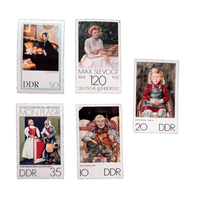 تمبر یادگاری مدل تابلو نقاشی کد DS1868 مجموعه 5 عددی