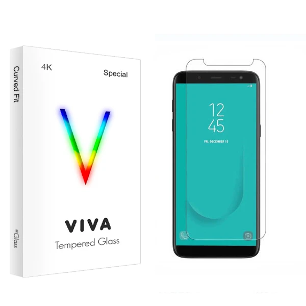 محافظ صفحه نمایش شیشه ای ویوا مدل 4K مناسب برای گوشی موبایل سامسونگ Galaxy J8 Plus