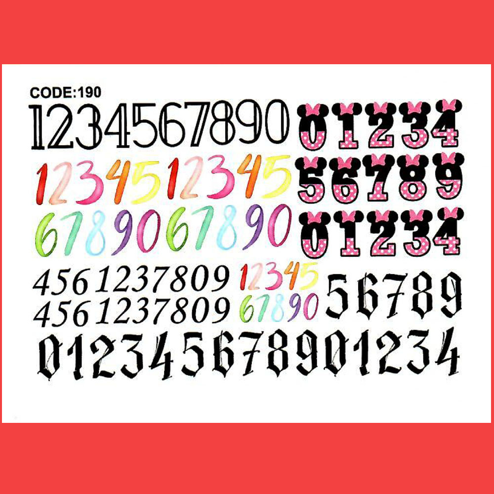 استیکر طراحی ناخن مدل حروف انگلیسی کد C190