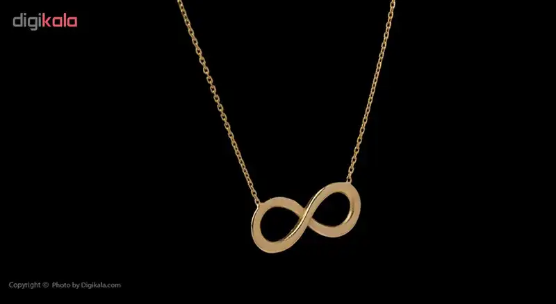گردنبند طلا 18 عیار طرح بینهایت ساده بهگلد