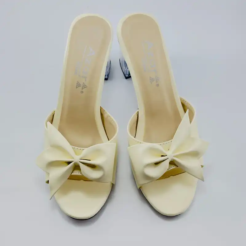 صندل زنانه مدل آذر پاشنه شیشه ای