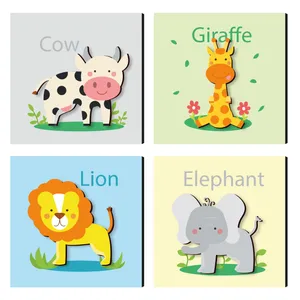 تابلو برجسته کودک باروچین مدل animals series 5 مجموعه 4 عددی
