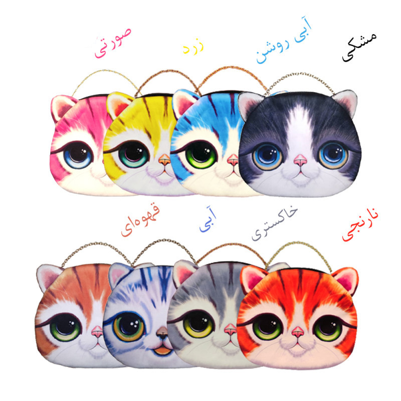 کیف رودوشی زنانه طرح گربه مدل C-23BK کیف رودوشی زنانه طرح گربه مدل C-23BK
