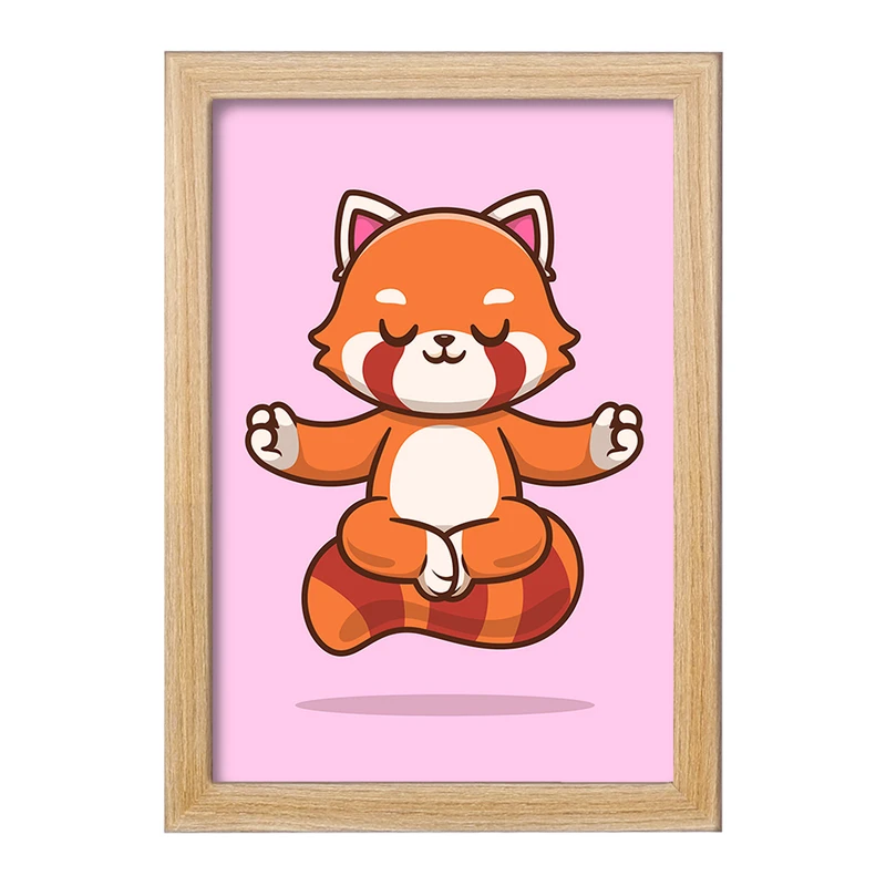 تابلو خندالو مدل  حیوانات بامزه پاندای قرمز کد 29440
