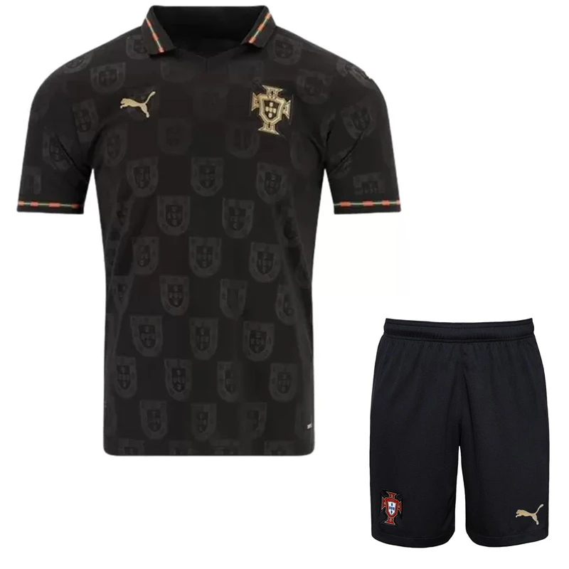 ست تی‌شرت و شلوارک ورزشی پسرانه مدل پرتغال Away WC 2026