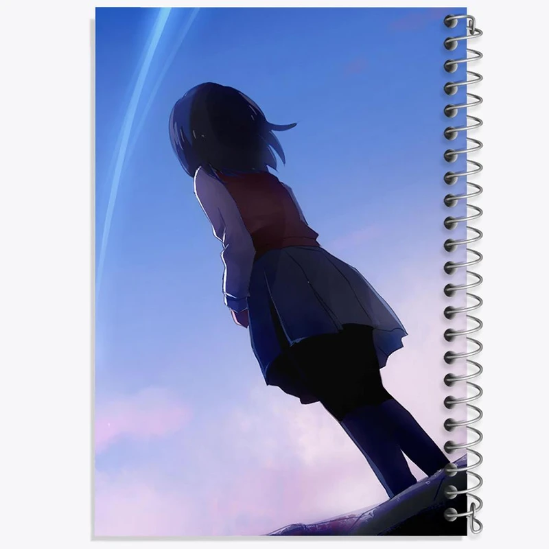 دفتر شطرنجی 50 برگ خندالو طرح میتسویا میامیزو انیمه یورنیم Your Name کد 16245