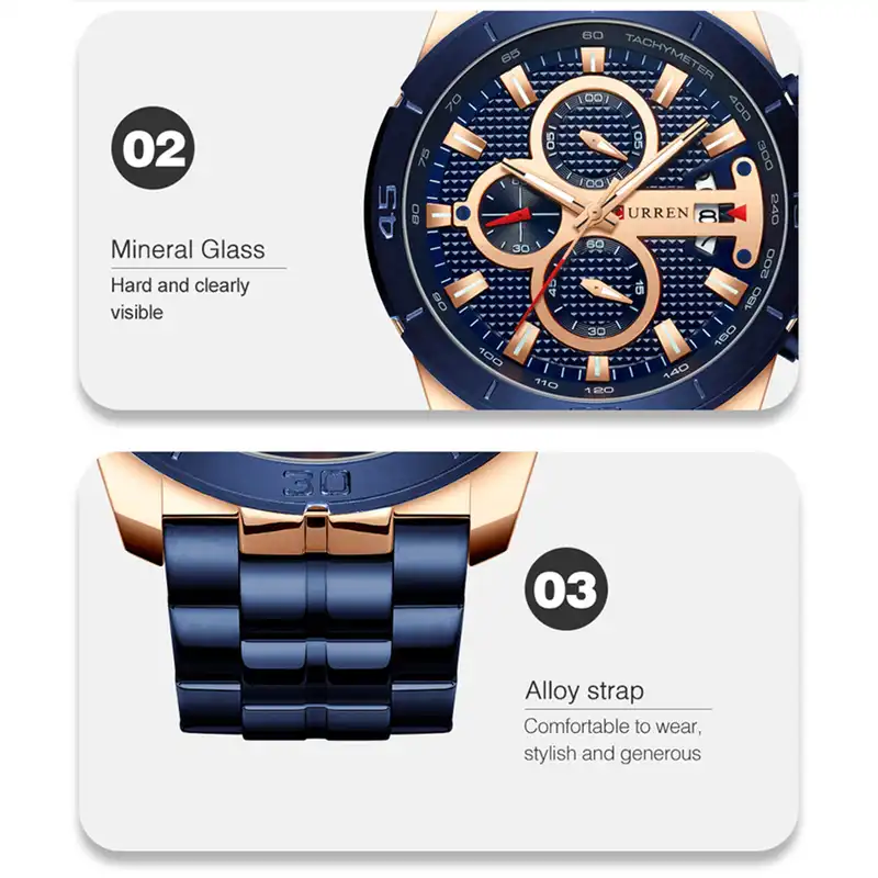 ساعت مچی عقربه‌ای مردانه کورن واتچ مدل M8337-RDB