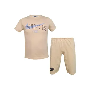 ست تیشرت و شلوارک مردانه مدل NN کد 1566 رنگ کرم