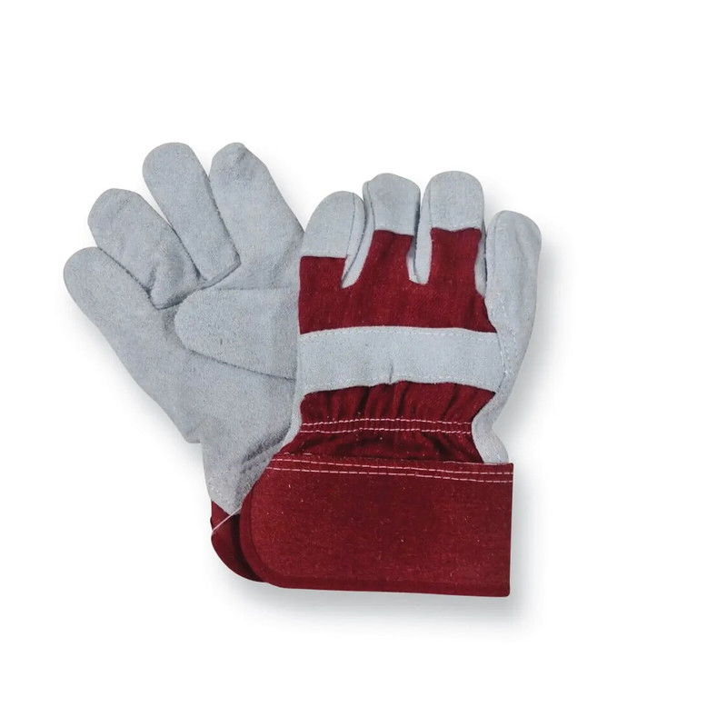 دستکش ایمنی مدل چرم کف دوبل بسته 5 عددی