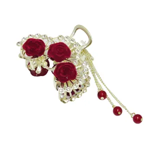 کلیپس مو زنانه مدل گل رز کد G_Lnd_1310