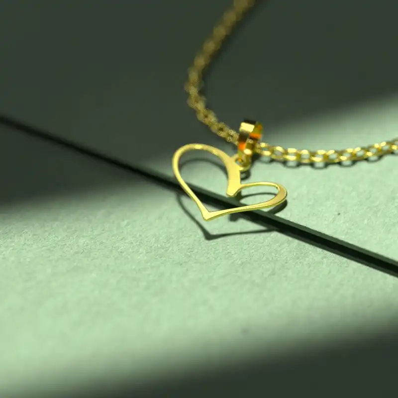 گردنبند طلا 18 عیار زنانه مدوپد مدل قلب کد E1078