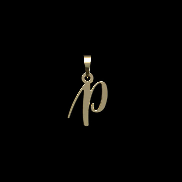آویز گردنبند طلا 18 عیار زنانه مدوپد مدل حرف p کد PA1-10888