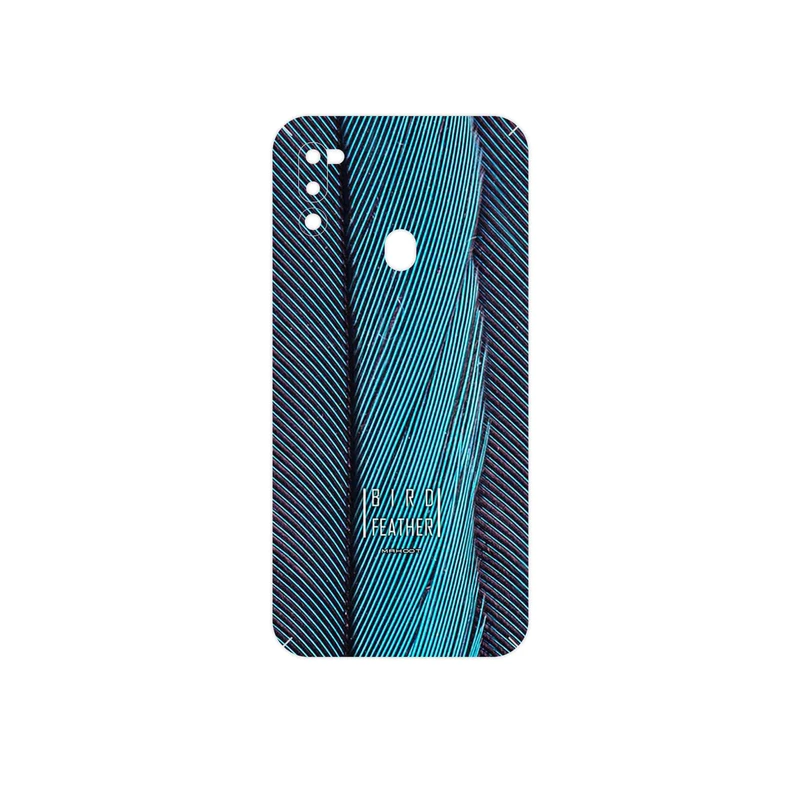 برچسب پوششی ماهوت مدل Turquoise feathers مناسب برای گوشی موبایل سامسونگ Galaxy M21 (2021) Edition