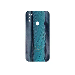 MAHOOT Turquoise feathers Cover Sticker for Samsung Galaxy M21 2021 Edition