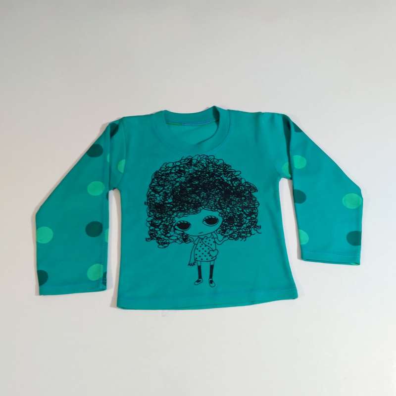 تی شرت آستین بلند دخترانه مدل 73738