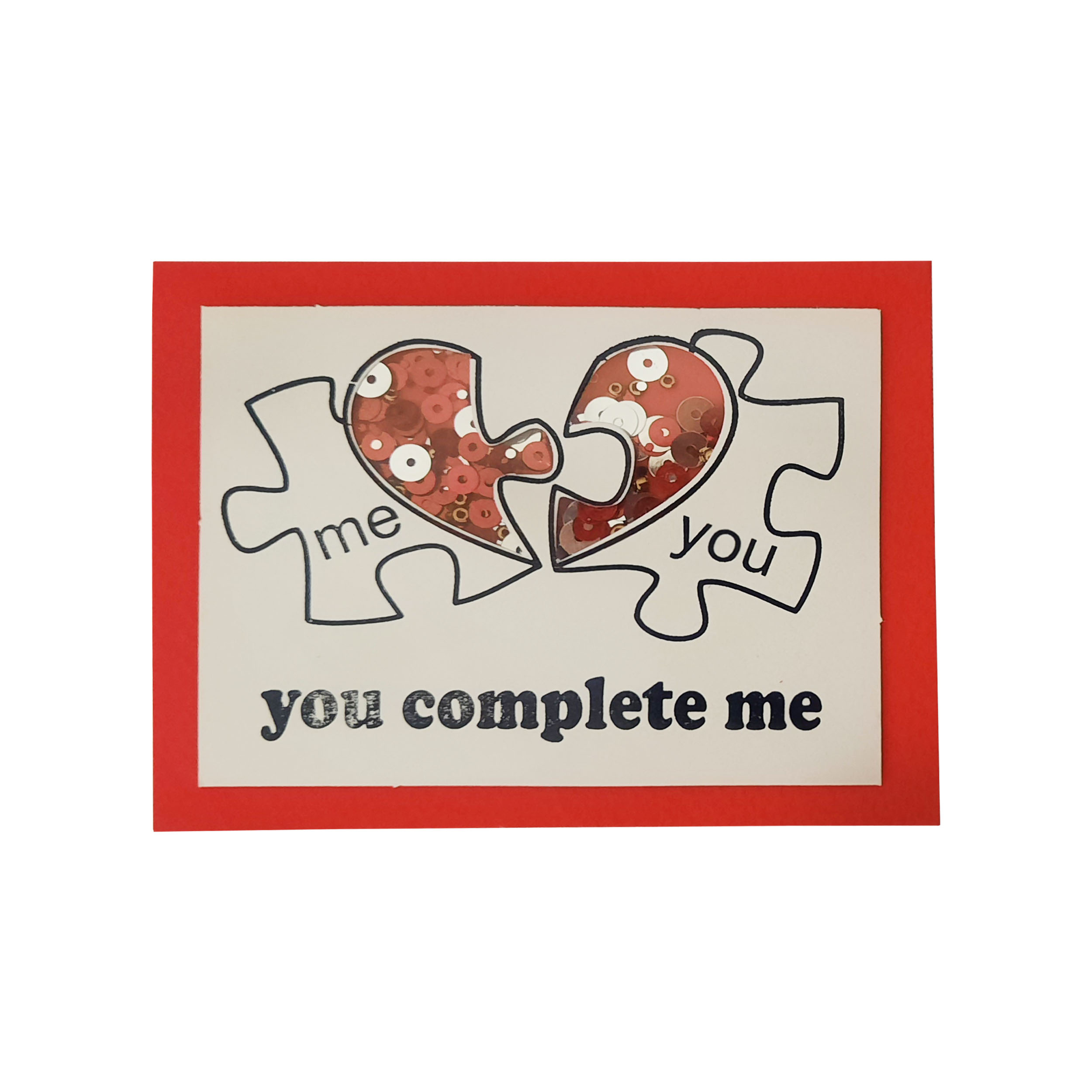 کارت پستال طرح قلب مدل you complete me کد 500