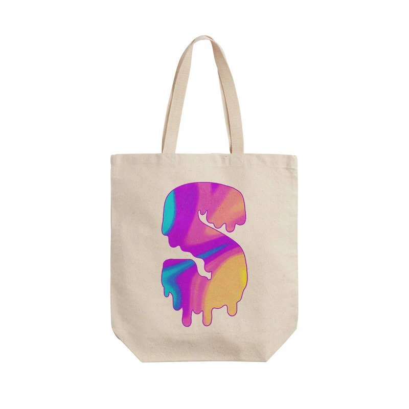 ساک خرید ترمه طراحان ایده مدل حرف S هولوگرامی کد cfp2995 - L