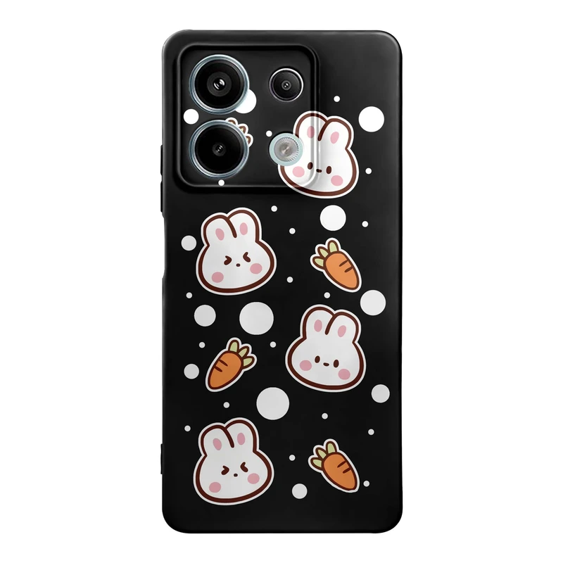 کاور قاب گارد طرح خرگوش و هویچ کد t12268 مناسب برای گوشی موبایل شیائومی Redmi Note 13 Pro 5G