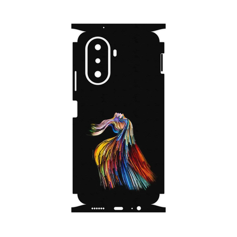 برچسب پوششی ماهوت مدل Rainbow Hair Digital Art-FullSkin مناسب برای گوشی موبایل هوآوی Nova Y70