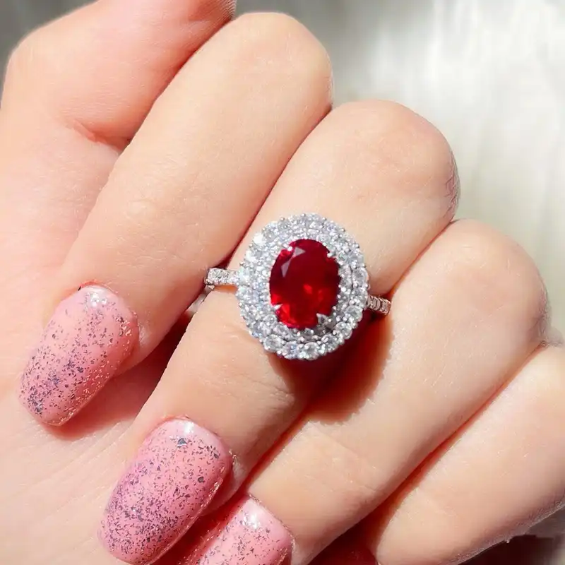 انگشتر نقره زنانه مدل نگین BARF 12