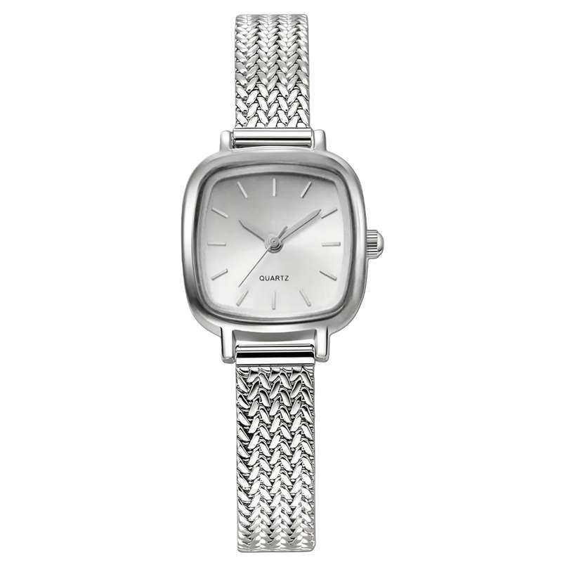 ساعت مچی عقربه‌ای کوارتز زنانه مدل مینیمال کلاسیک بند حصیری کد 3