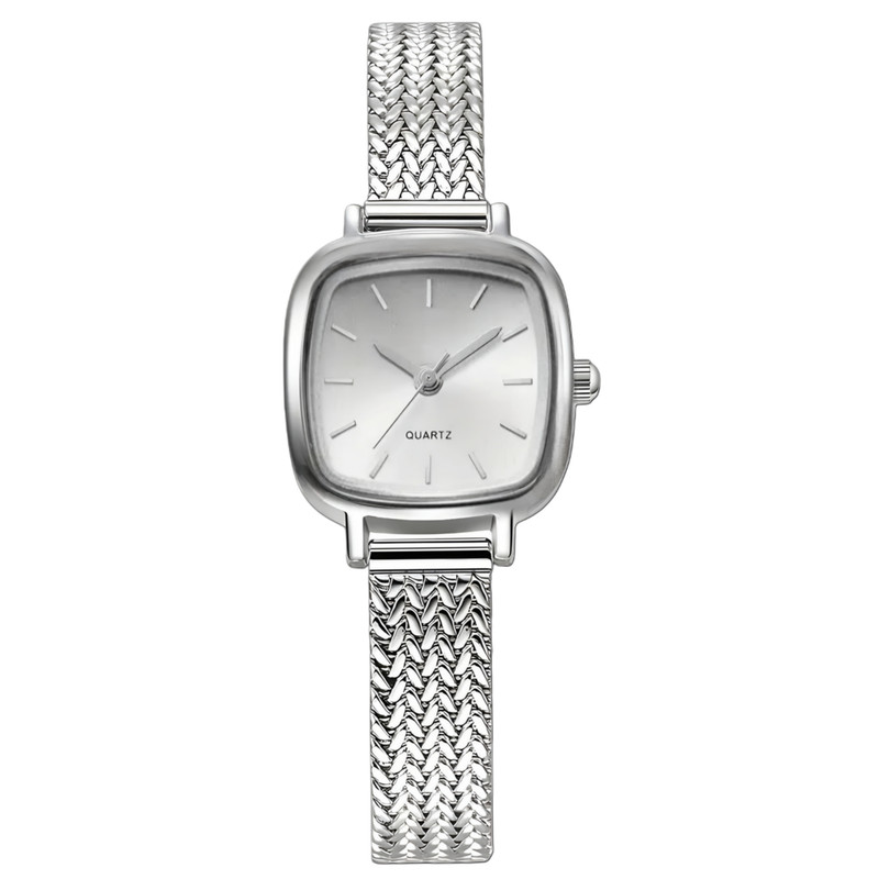 ساعت مچی عقربه‌ای کوارتز زنانه مدل مینیمال کلاسیک بند حصیری کد 3