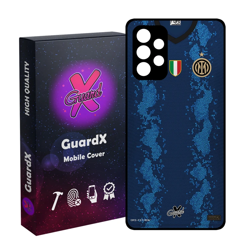 کاور گارد ایکس طرح Inter Milan مدل Glass10400 مناسب برای گوشی موبایل سامسونگ Galaxy A52
