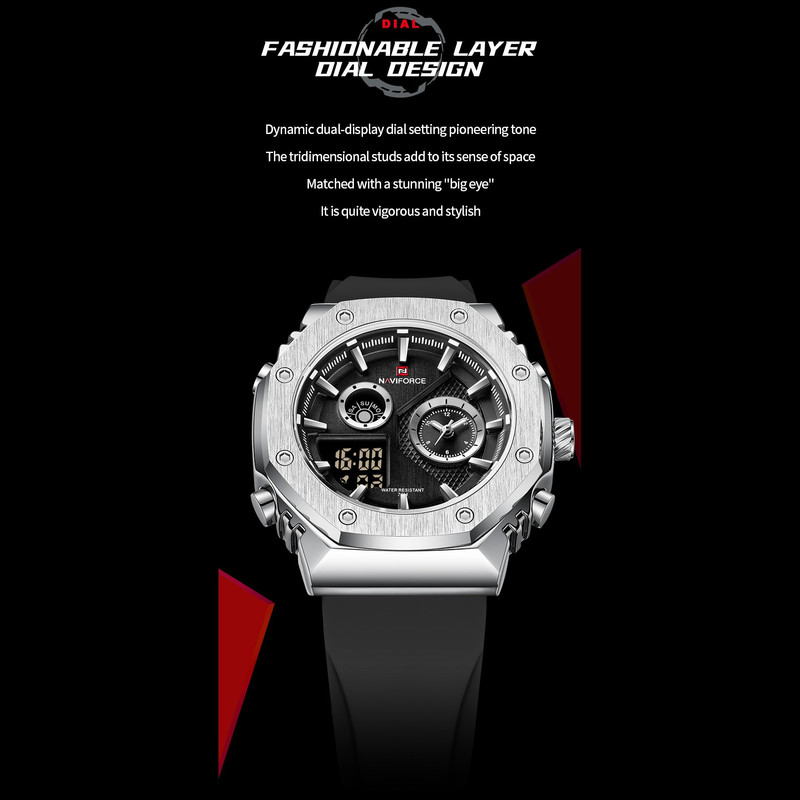 ساعت مچی عقربه‌ای مردانه نیوی فورس مدل NF9216SBB