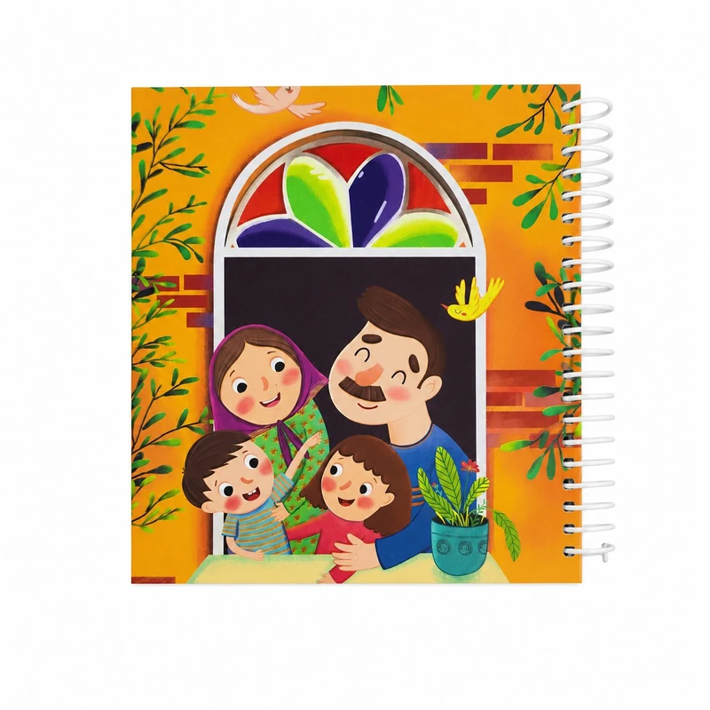دفتر طراحی 60 برگ سیمی مدل 1313sketch طرح خانواده