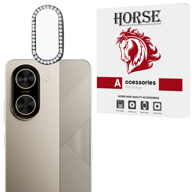 محافظ لنز دوربین شیشه‌ای هورس مدل NRIH20 مناسب برای گوشی موبایل شیائومی Poco C71