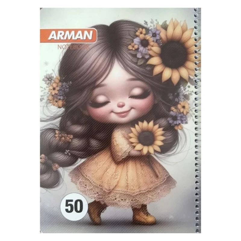 دفتر مشق ۵۰ برگ مدل فانتزی دخترانه کد D32