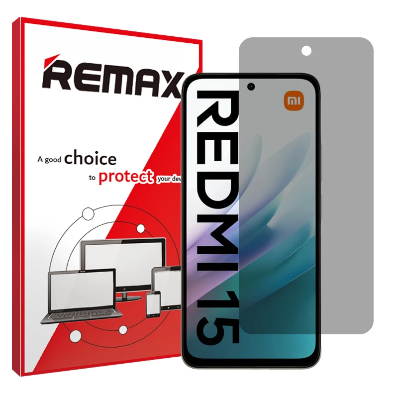 محافظ صفحه نمایش حریم شخصی ریمکس مدل Resistant مناسب برای گوشی موبایل شیائومی Redmi 15 4G
