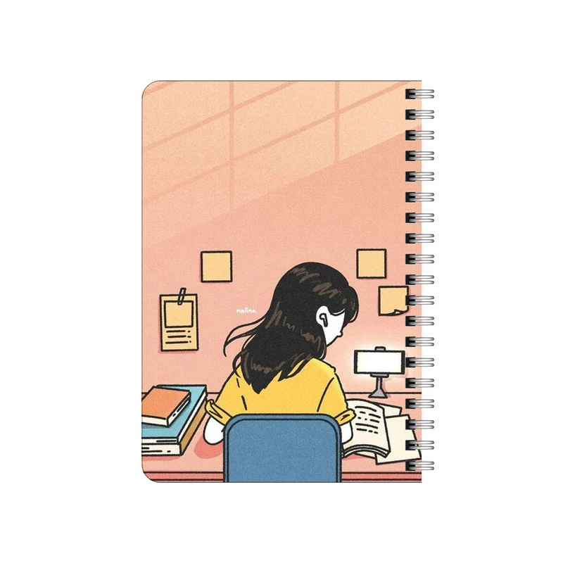 دفترچه یادداشت بامبیلیپ مدل چوبی طرح دختر کتابخون کد 4722981