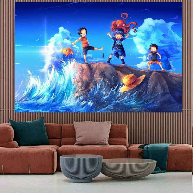 پوستر پارچه ای طرح انیمه وان پیس مدل SDP6420