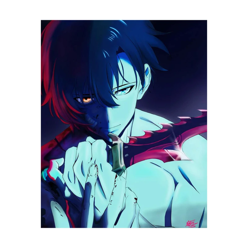 استیکر لپ تاپ و موبایل مدل انیمه طرح  solo leveling sung jin woo کد 5302