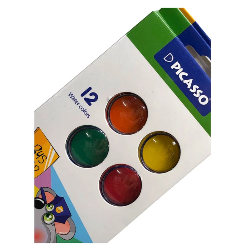 آبرنگ 12 رنگ پیکاسو کد 01
