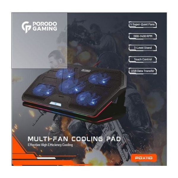 پایه خنک کننده لپ تاپ پرودو مدل gaming multifan