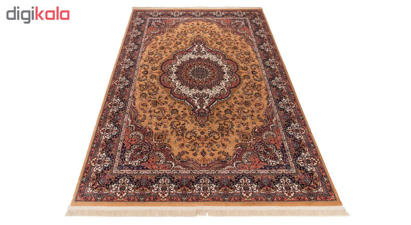 گبه ماشینی دنیای فرش کد 543GE زمینه بژ