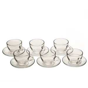 Kaveh Crystal Marjan Cup And Saucer Pack Of 6