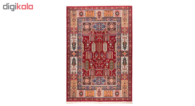 گبه ماشینی دنیای فرش کد 508R زمینه روناسی