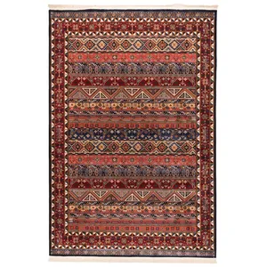 گبه ماشینی دنیای فرش کد 511S زمینه سرمه ای
